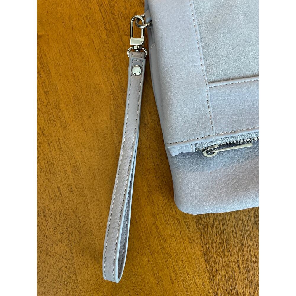Lavender Suede Sole Society fold over clutch - wrist strap - lilac - purple - Picture 2 of 9